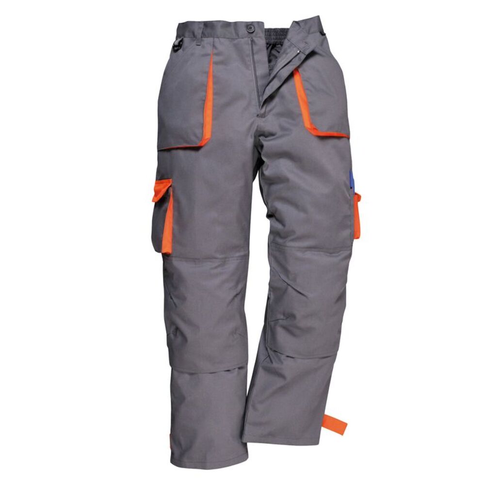 Portwest Mens Contrast Workwear Work Cargo Trousers (TX11) /Pants /Bottoms / Gra